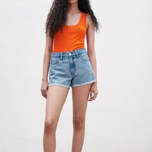 Zara Low-Rise Denim Shorts